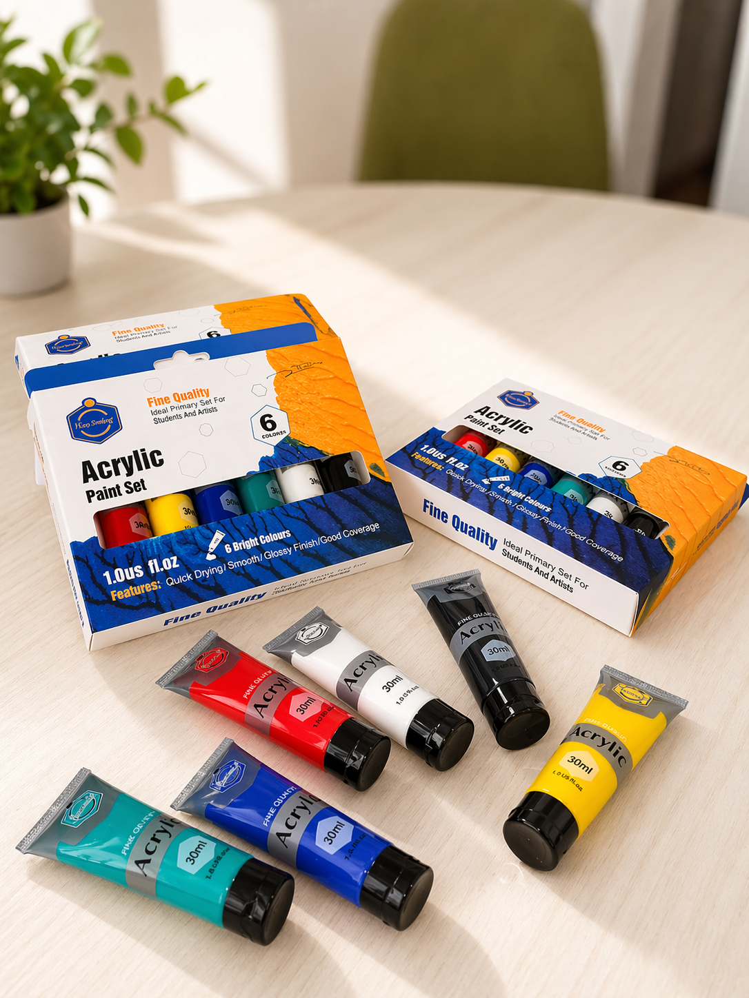 Premium Acrylic Paint Set (6 Colors) - Image 3