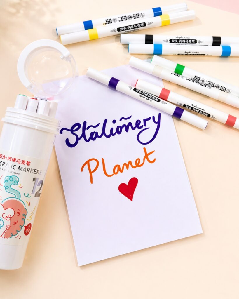 Acrylic Marker Set (12 Colors)