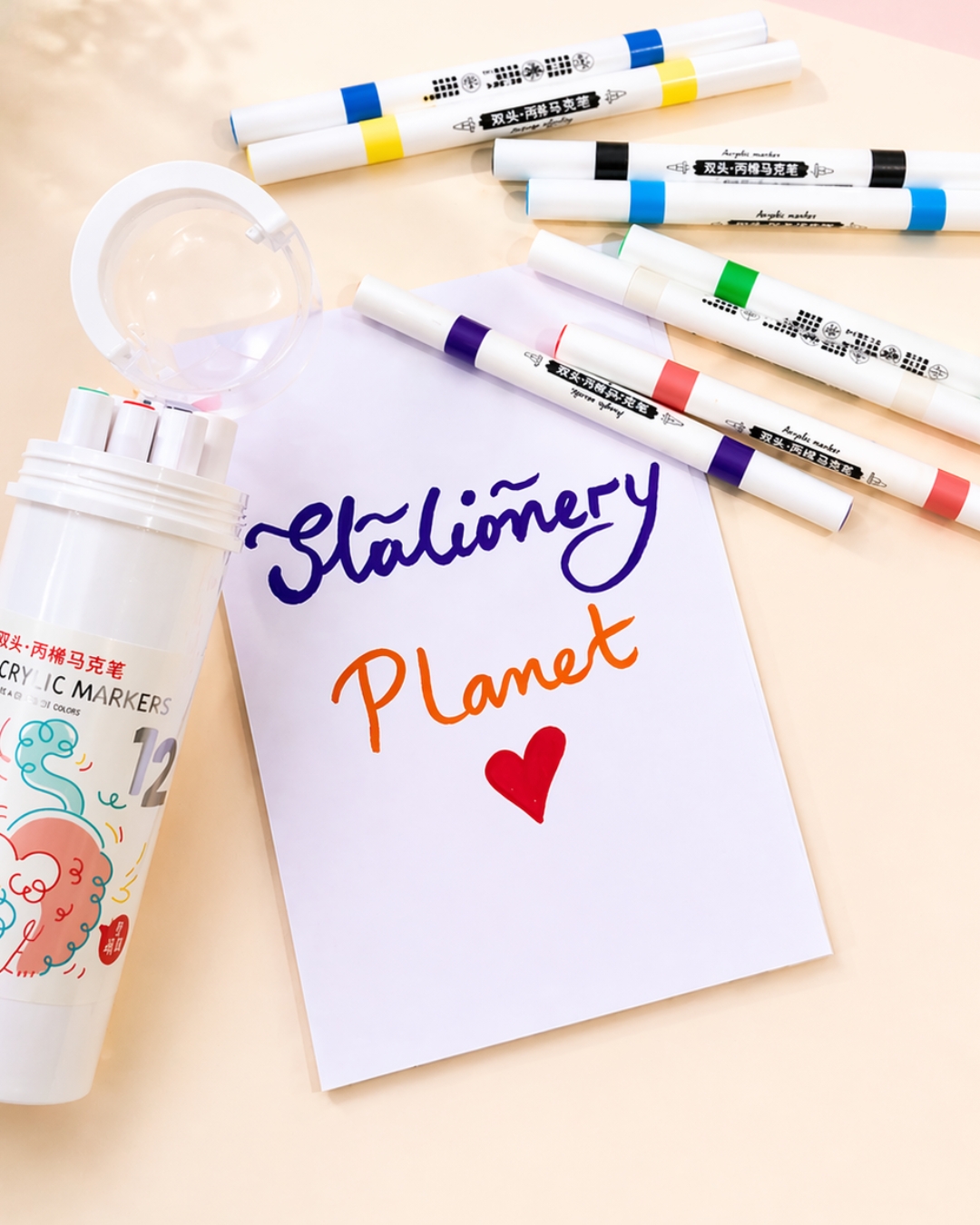 Acrylic Marker Set (12 Colors)